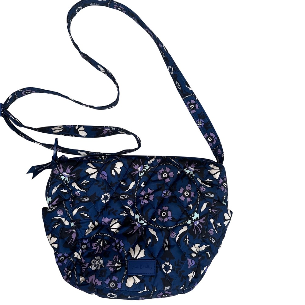 Vera Bradley ultralight hipster crossbody bag Fleur Medallion navy blue floral